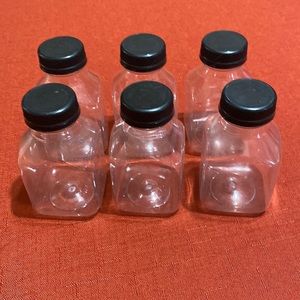 Meal Prep Mini Water or Juice Bottles Plastic